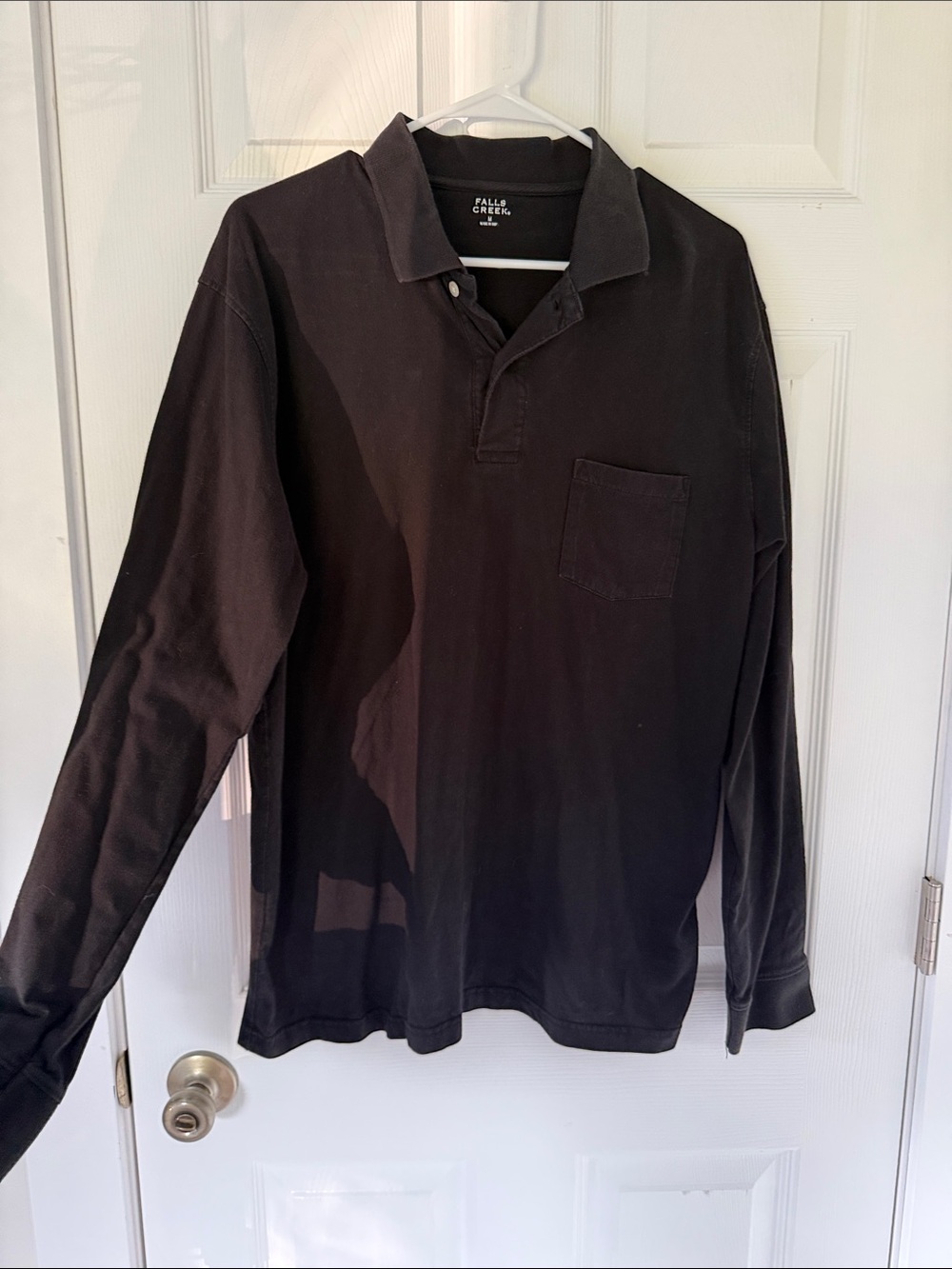 Falls Creek Men’s Long-Sleeve Polo - Black